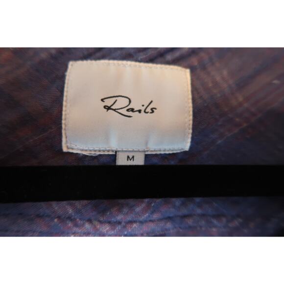 Rails White Sky Mauve set of 2 Plaid Flannel Sleep Shirt S - Picture 7 of 14